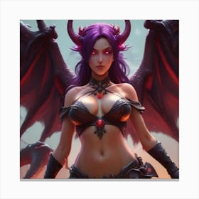 Seductive succubus 01 Canvas Print