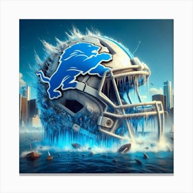 Detroit Lions Helmet Canvas Print