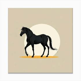 Black Horse 7 Canvas Print