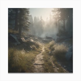 Path In The Woods 10 Canvas Print