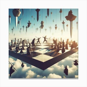 Chess Game In The Sky Canvas Print