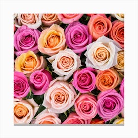 Colorful Roses Background 15 Canvas Print