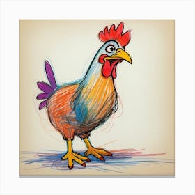 Chicken Drawing 2 Canvas Print