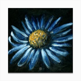 Blue Flower - Anton Maliar floral square dark minimal black Canvas Print