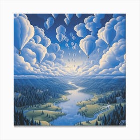 Hot Air Clouds Canvas Print