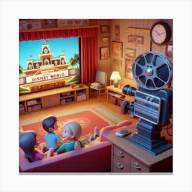 Vintage Home Movies 6 Canvas Print