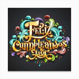 Feliz Cumpleaos Canvas Print