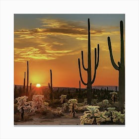 Saguaro Sunset Canvas Print