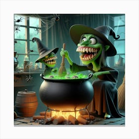 Green Witch 11 Canvas Print