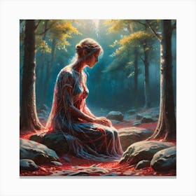 Woman In The Woods 11 Canvas Print