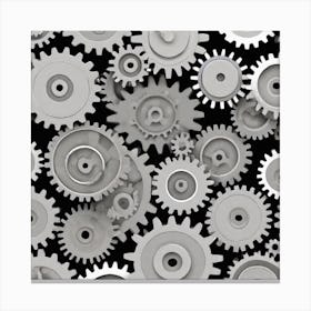 Gears Stock Videos & Royalty-Free Footage 3 Canvas Print