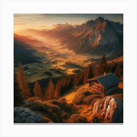 Sunset In The Alps 1 Canvas Print