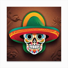 Day Of The Dead Skull 141 Canvas Print