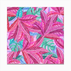 Leaves Tropical Reason Stamping 1 Canvas Print