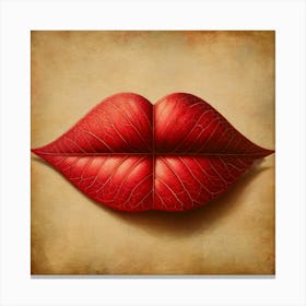 Red Lips Art Print Canvas Print