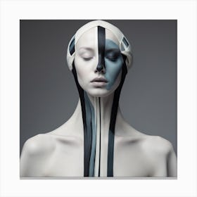 Futuristic Portrait Of A Woman Canvas Print