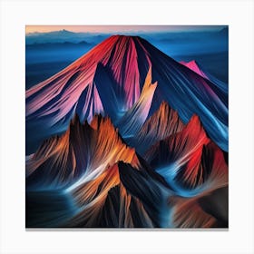 Sunset Mountain Range Canvas Print