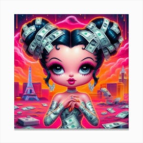 'Money Girl' 3 Canvas Print