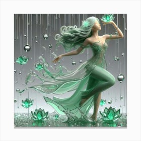 Lotus Flower Girl Canvas Print