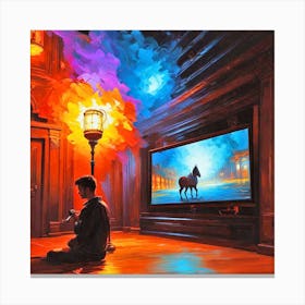 Tv Room Canvas Print