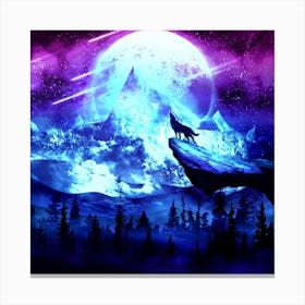 Wolf Howling Canvas Print