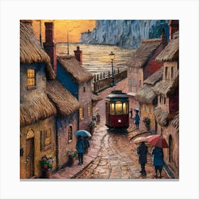 Sunset In London Canvas Print