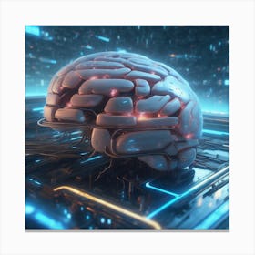 Futuristic Brain 35 Canvas Print