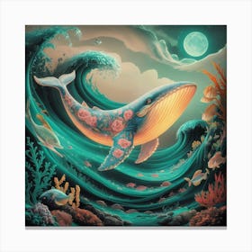 A Surreal And Dreamy Illustration Showcasing An Et Vzu66lytfic2en7pjek4g Dyib7c46tdwb7v5nlv6y2w Canvas Print