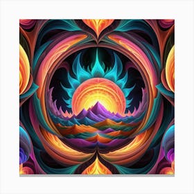 Abstract Psychedelic Art Canvas Print