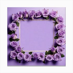 Purple Roses Frame 1 Canvas Print