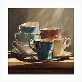 Teacups Canvas Print