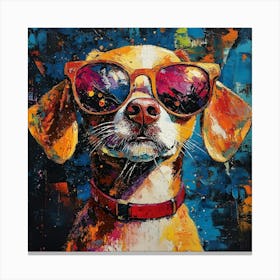 The Coolest Dog In Town 8 Canvas Print