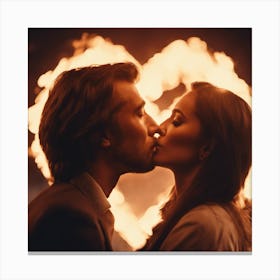 Love on Fire Canvas Print