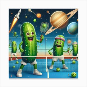 Space Pickleball Canvas Print