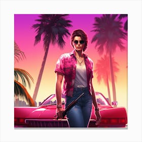 Freddypaps Grand Theft Auto Vice City Canvas Print