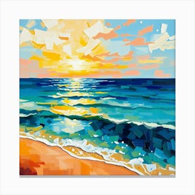 Sunset At The Beach 24 Canvas Print