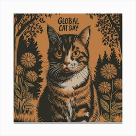 Global Cat Day Canvas Print