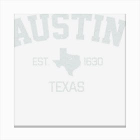 Vintage Austin Texas Est Canvas Print