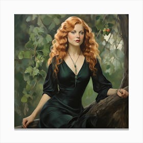 Woman With Red Hair 3 Canvas Print