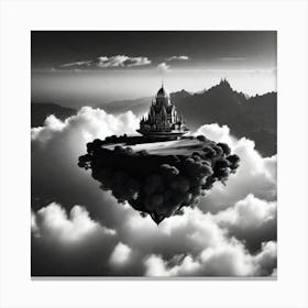 Floating Castle In The Clouds Canvas Print