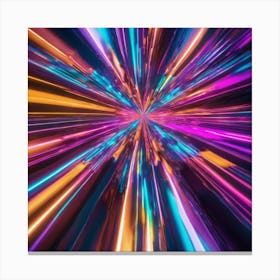 Abstract Colorful Light Burst 3 Canvas Print