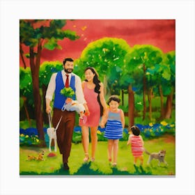 Happy Family father day (2) Canvas Print