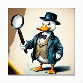 Detective Duck 24 Canvas Print