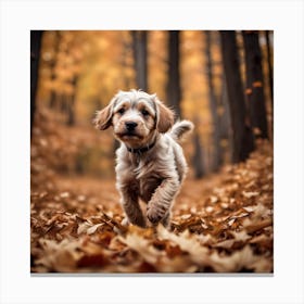 Puppy In The Woods Canvas Print