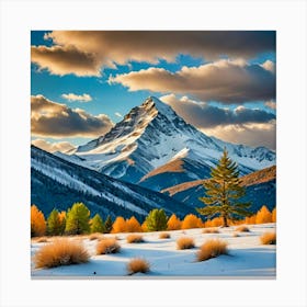 Snowy Mountains Canvas Print