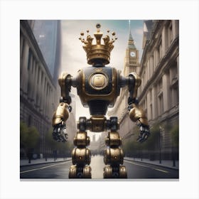 Robot King 1 Canvas Print