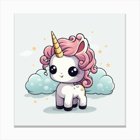 Cute Unicorn 605 Canvas Print