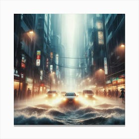Stormy City Canvas Print