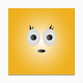 Face With Big Eyes Canvas Print