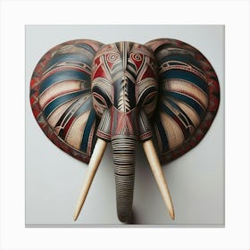 Tribal African Art Elephant 3 Canvas Print